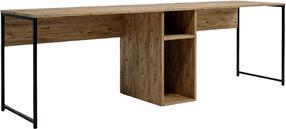 Kirjutuslaud koos kapiga Kalune Design Ikili Calisma Masasi L196, 240 cm x 60 cm, 74 cm, tamm v.