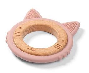 Прорезыватель BabyOno Kitten, коричневый цв./розовый цв.