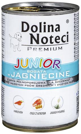 Влажный корм для собак Dolina Noteci Premium Junior, баранина, 0.4 кг