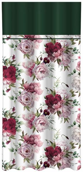 Dieninė užuolaida Mariall ZML-005, balta sp./bordo sp./rožinė sp., 160 cm x 270 cm