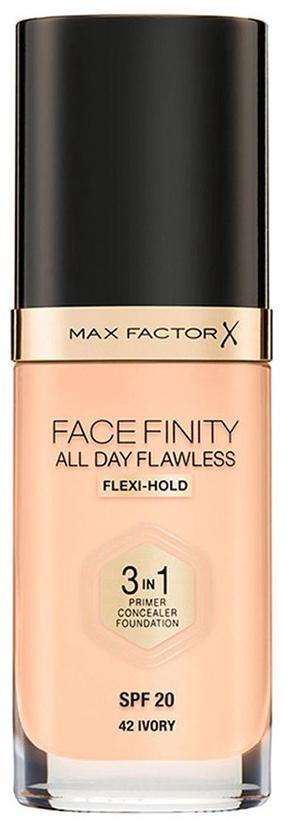 Grima bāze Max Factor Facefinity 3in1, gaiši brūna krās., 42 ivory, 30 ml