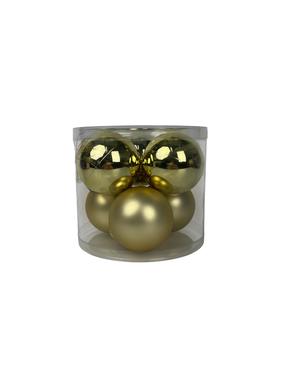Eglutės žaisliukas Christmas Touch, aukso sp., 8 cm, plastikas, 6 vnt.