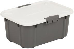 Daiktadėžė su dangčiu, žaislams Branq Velur 123170, 3.6 l, tamsiai pilka sp., 19 x 16.5 x 13.2 cm