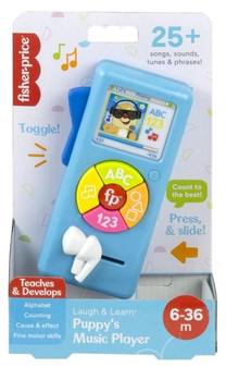 Edukacinis žaislas, mp3 muzikos grotuvas Mattel Fisher Price Laugh & Learn, EN, PL, Vengrų, Čekų, Slovakų, mėlyna sp.