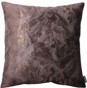 Dekoratyvinės pagalvėlės užvalkalas Splendid Marble, aukso sp./šokolado sp., 45 cm x 45 cm