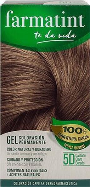 Kраска для волос Farmatint Permanent Color Gel, light golden brown цв., 5D, 150 мл