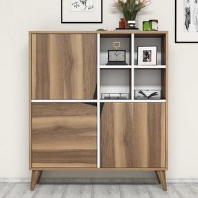Spintelė Kalune Design Pulse 845HCT3914, ruda sp./balta sp., 30 cm x 100 cm x 115 cm