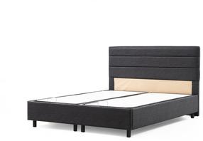 Lova viengulė Kalune Design Motya, 120 x 200 cm, antracito sp., be čiužinio, su grotelėmis