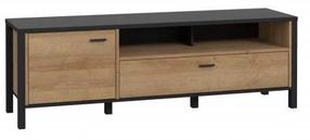 TV staliukas Forte High Rock, ruda sp./pilka sp., 40.2 cm x 49.9 cm x 151.3 cm