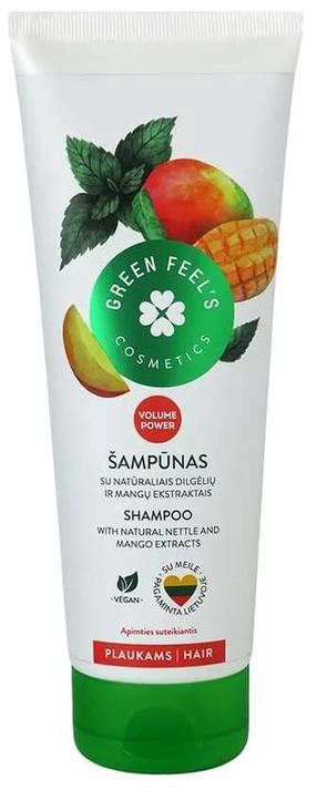 Šampūnas Green Feel's Volume Power Nettle And Mango Extracts, 250 ml