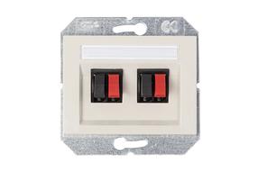 Audio skaļruņu kontaktligzda Vilma XP500, ziloņkaula krās.