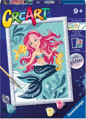 Tapymas pagal skaičius Ravensburger CreArt Enchanting Mermaid, įvairių spalvų