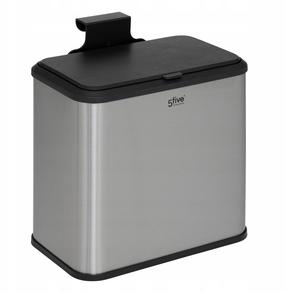 Šiukšliadėžė 5five Simply Smart, sidabro sp., 5 l, 37.8 cm x 25.5 cm