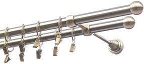 Karnīzes komplekts Olimp Kulka, 250 cm, Ø 19 mm, antīkais zelts krās.