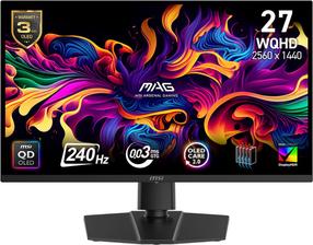 Monitors MSI MAG 271QP X24, QD-OLED, 240 Hz, WQHD, 26.5"
