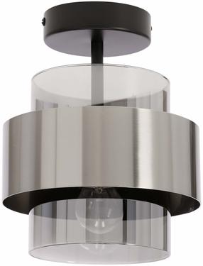Lampa griesti Candellux Lighting Spiega 31-47090, E27, 1 x 60 W, pelēka krās. / melna krās.