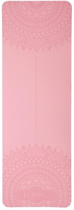 Kilimėlis fitnesui ir jogai HMS YM10, rožinė sp., 182 cm x 61 cm x 0.8 cm