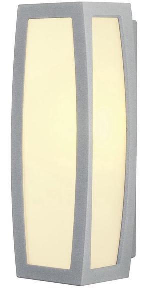 Уличный настенный светильник SLV Meridian Box, 25Вт, E27, IP54, серый цв., 13.5 см x 38 см