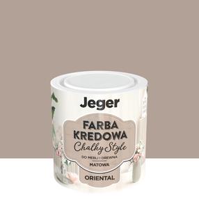 Краска, для мебели Jeger Chalk Paint Oriental, фактура: матовая, 0.5 l, коричневатый цв.