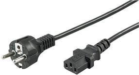 Провод Goobay 50098 AC Power Plug C/E, C13, 2 м, черный цв.
