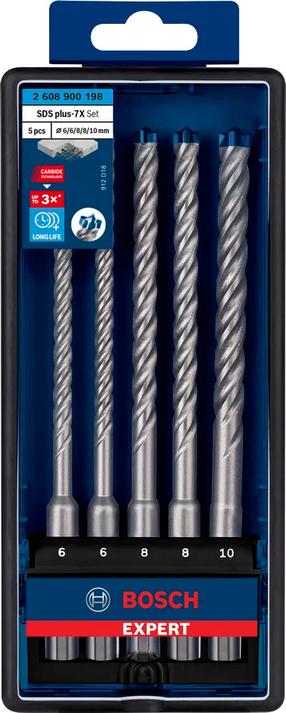 Urbju komplekts Bosch Expert Plus-7X 2608900198, betons/akmens, sds plus, 6 mm x 10 cm