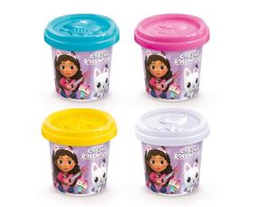 Пластилин Epee Gabbys Dollhouse, синий цв./белый цв./желтый цв., 4 шт.