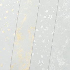 Krāsains kartons Galeria Papieru Starlight, A4, 200 g/m², zelta krās./sudraba krās., 29.7 cm x 21 cm, 20 lapu gab.