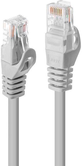 Сетевой кабель Lindy Cat.6 U/UTP RJ-45, RJ-45, 2 м, серый цв.