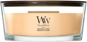 Свеча, ароматическая WoodWick Tangerine & Citron, 40 - 65 час, 453 г, oранжевый цв.