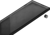 Dušo latakas Mexen Black Glass, 90 cm