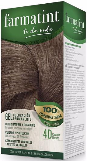 Juuksevärv Farmatint Permanent Color Gel, kuldpruun v., 4D, 150 ml