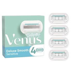Keičiamos skustuvo galvutės Gillette Venus Deluxe Smooth Sensitive, 4 vnt