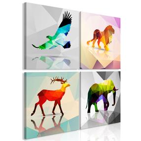 Reprodukcija Artgeist Colourful Animals N7926, 40 cm x 40 cm