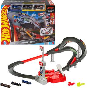 Autotrase Mattel Hot Wheels Racing Formula 1 Sprint Race Circuit JNN32, daudzkrāsaina