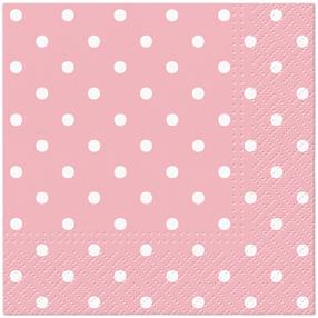 Pabersalvrätikud PAW Pink Dots, 25 cm x 25 cm, mitmevärviline, 20 tk