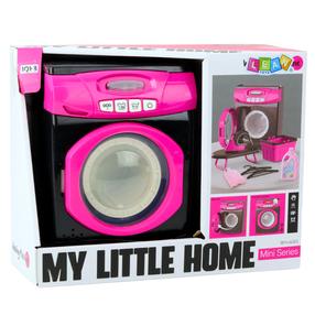 Žaislinė buitinė technika, skalbykla Lean Toys Mini Series My Little Home, juoda sp./rožinė sp.