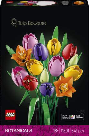 Konstruktorius LEGO® Botanicals Tulpių puokštė Gėlių dekoras 11501, 576 vnt.