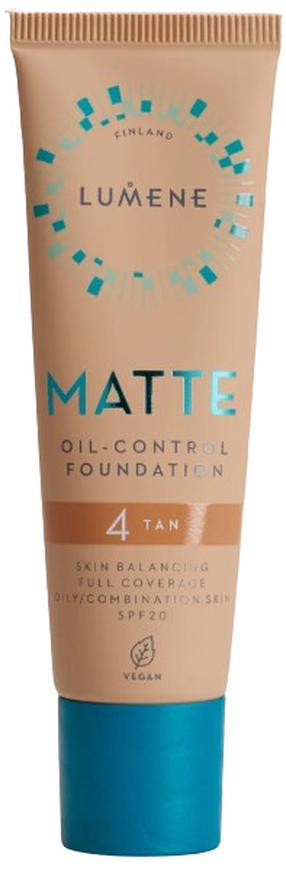 Жидкая основа для макияжа Lumene Matte Oil-Control, SPF 20, 4 tan, 30 мл