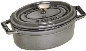 Emalēts čuguna katls Staub Mini Cocotte 40500-116-0, Ø11 cm, 0.25 l, grafīta krās.