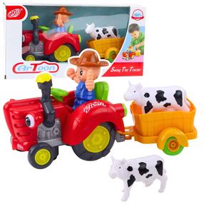  Игрушечные тракторы с аксессуарами Lean Toys Cartoon Electric Series Swing, красный цв./многоцветный