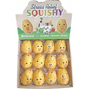Сенсорная сжимаемая игрушка Potato, 10 см, коричневый цв.
