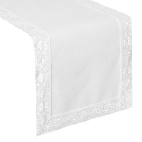 Stalo takelis stačiakampė Susan, balta, 40 x 140 cm