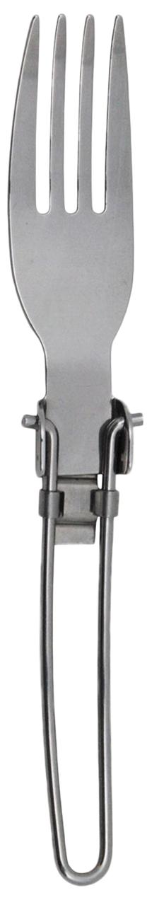 Šakutė FoxOutdoor Folding Stainless Steel Fork, nerūdijantysis plienas, pilka sp.