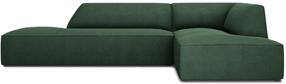 Kampinė sofa Micadoni Home Ruby Modular 4 Seats, žalia sp., dešininė, 273 x 180 cm x 69 cm