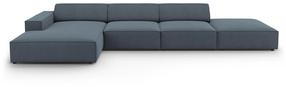 Stūra dīvāns Micadoni Home Jodie 5 Seats, zila krās., kreisais, 341 x 166 cm x 70 cm