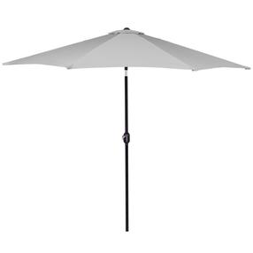 Sodo skėtis Springos GU0015, 300 cm, juoda sp./pilka sp.