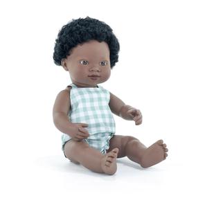 Кукла пупс Miniland My Friends & Me African Boy, 38 см, коричневый цв.