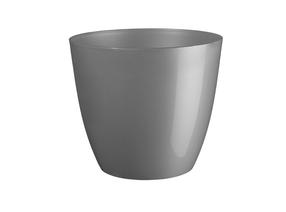 Цветочный горшок Plastkon Ella 4111487084, пластик, Ø 13 см, серебристый цв.