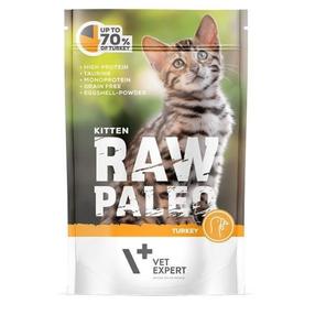 Šlapias kačių maistas Raw Paleo Vet Expert Kitten, kalakutiena, 0.1 kg
