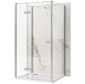 Dušas kabīne Rea Atlas II KPL-K4864, 3-sienu, taisnstūrveida, bez paliktņa, 100 cm x 90 cm x 200 cm, chrome krās./caurspīdīgs